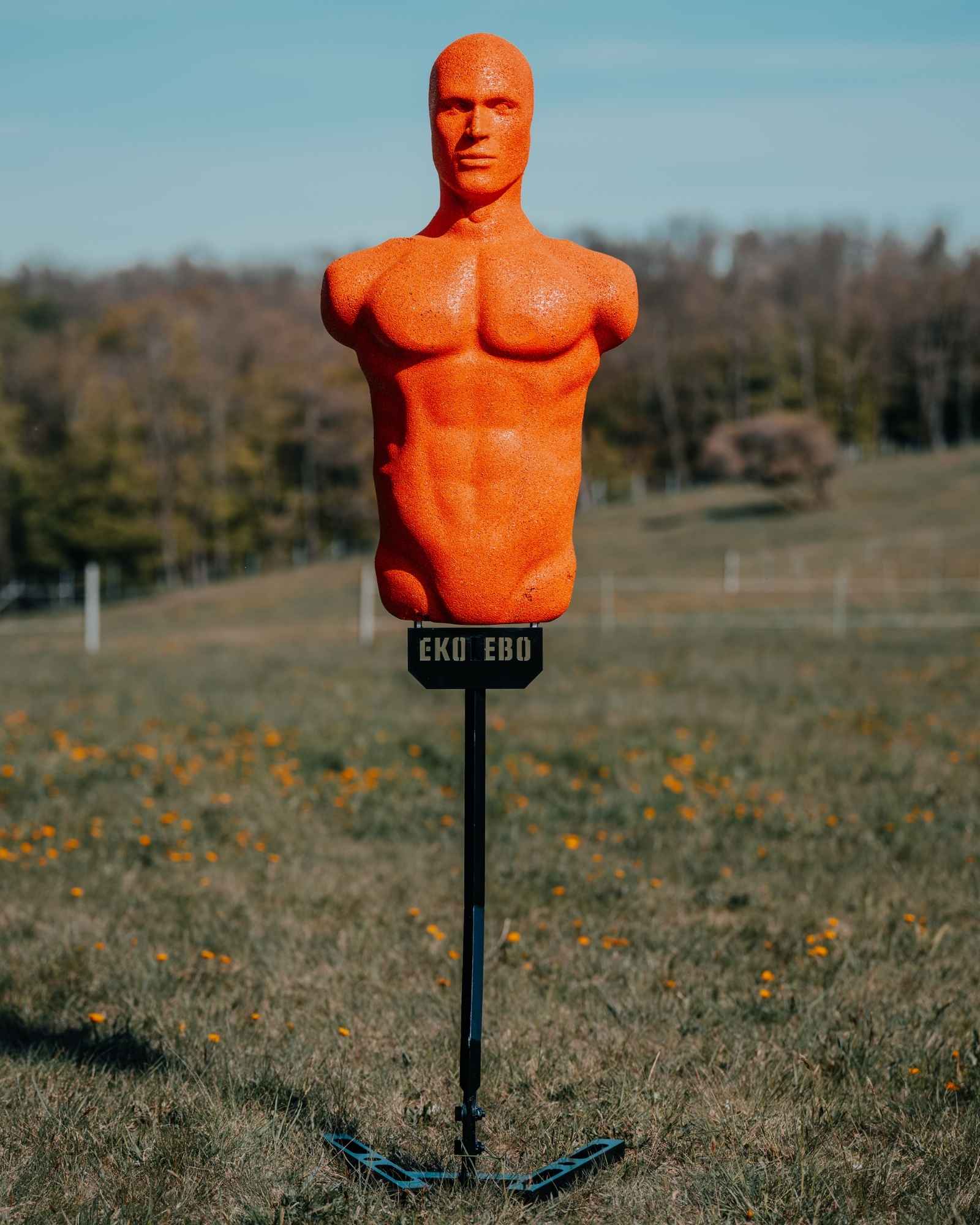 Dark tactical EkoLebo rubber human target