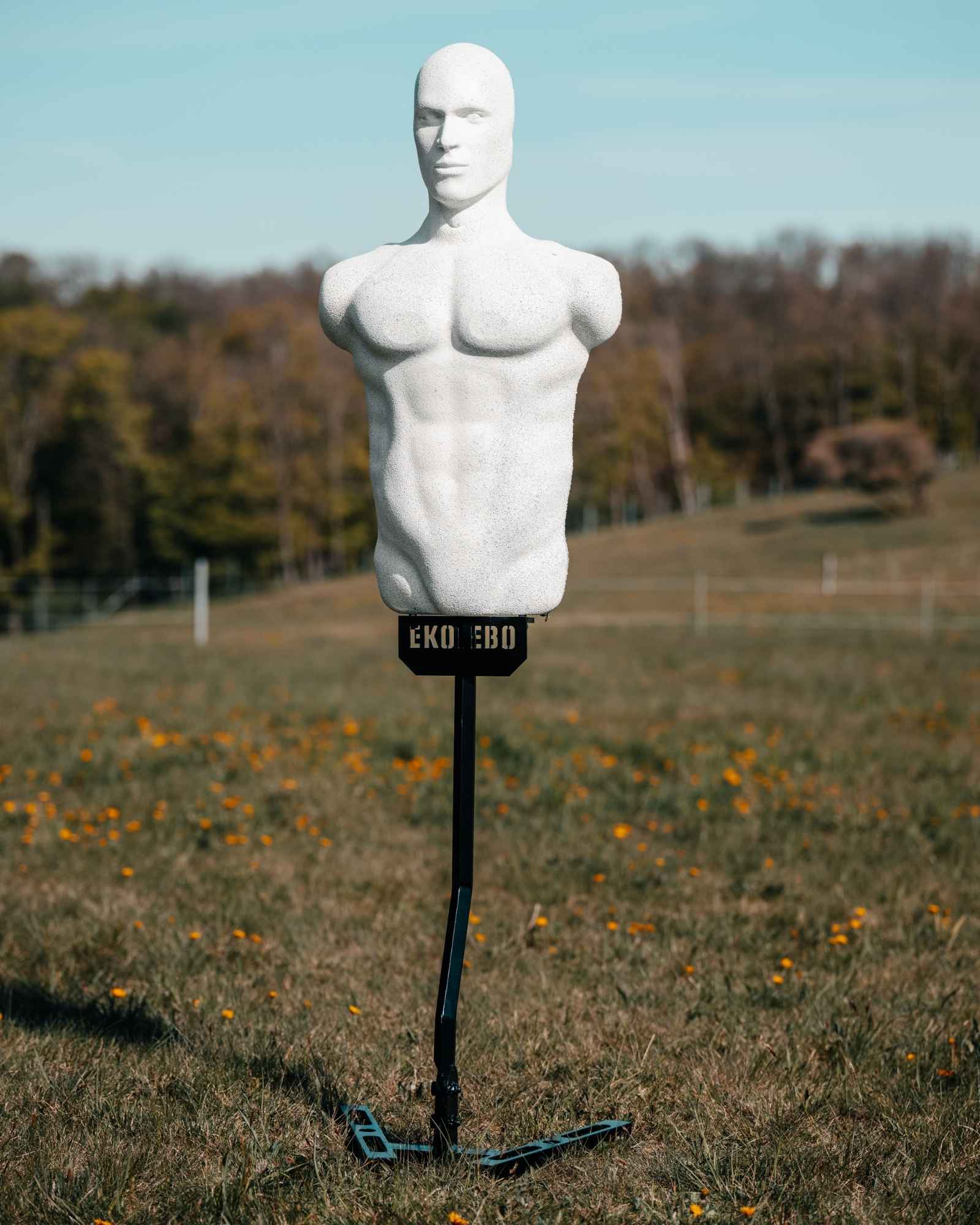 White EkoLebo rubber human target